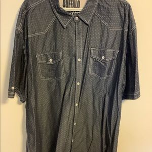 Buffalo short sleeve button up shirt. 3xl Tall